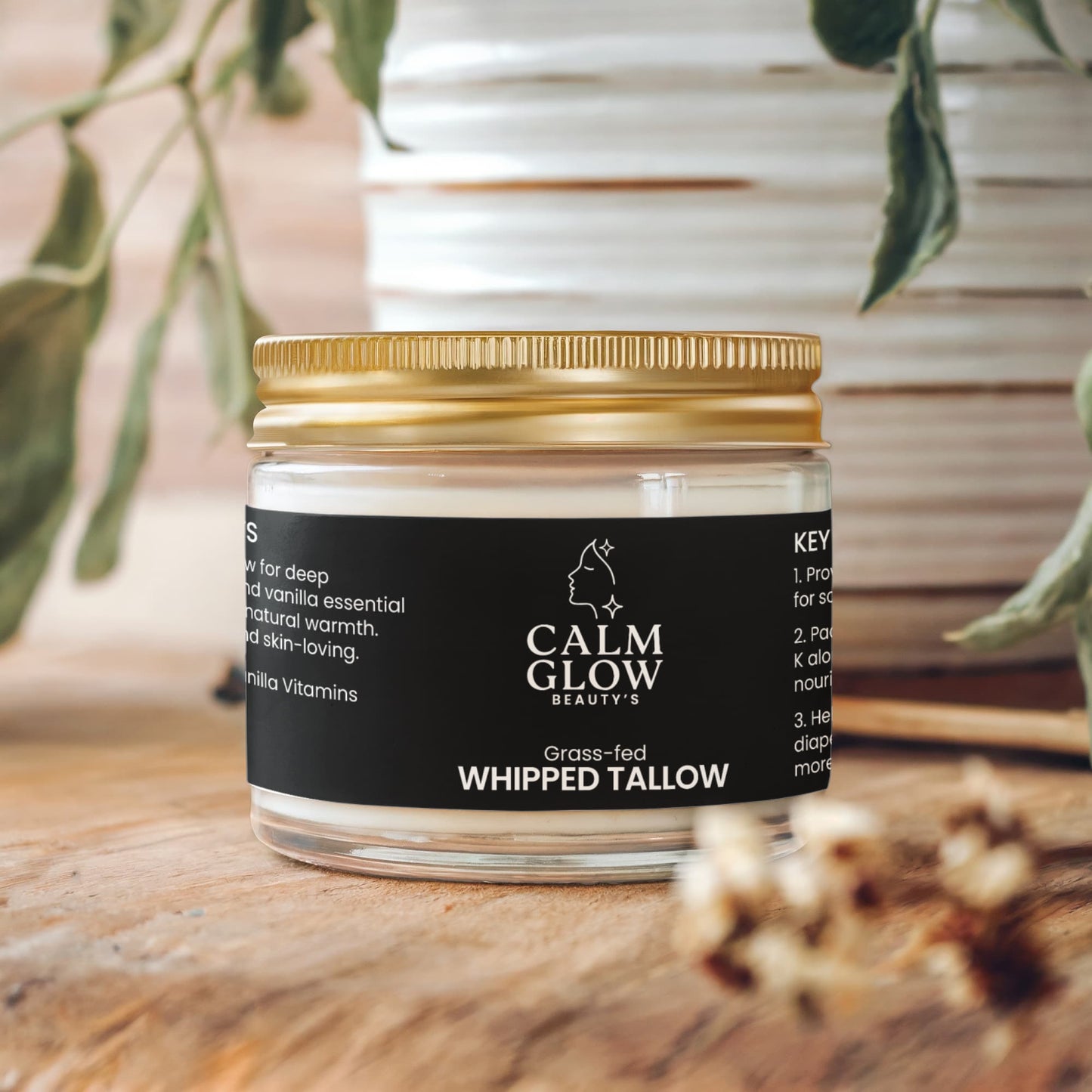 Whipped Grass-Fed Tallow Balm with Vanilla Bean