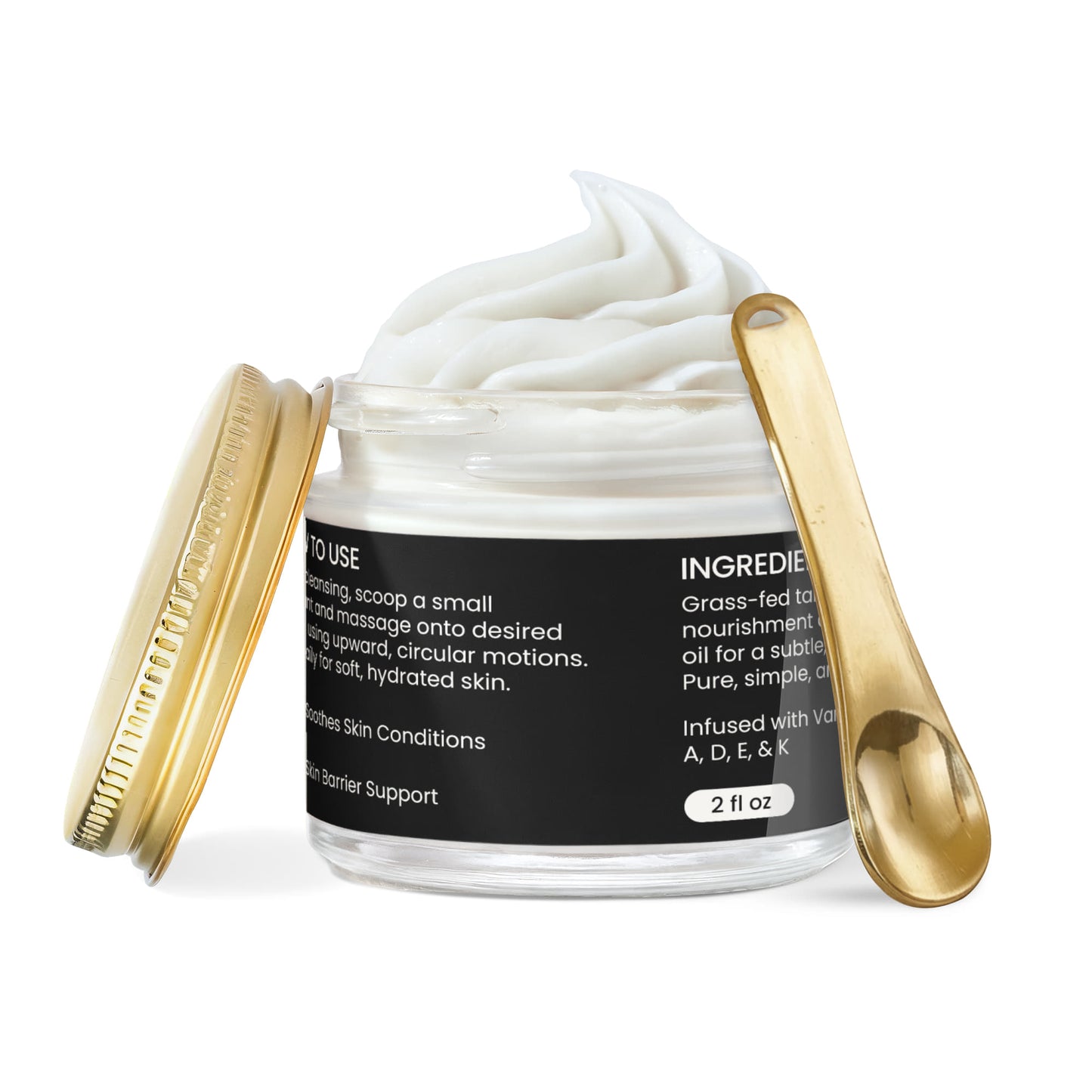 Whipped Grass-Fed Tallow Balm with Vanilla Bean
