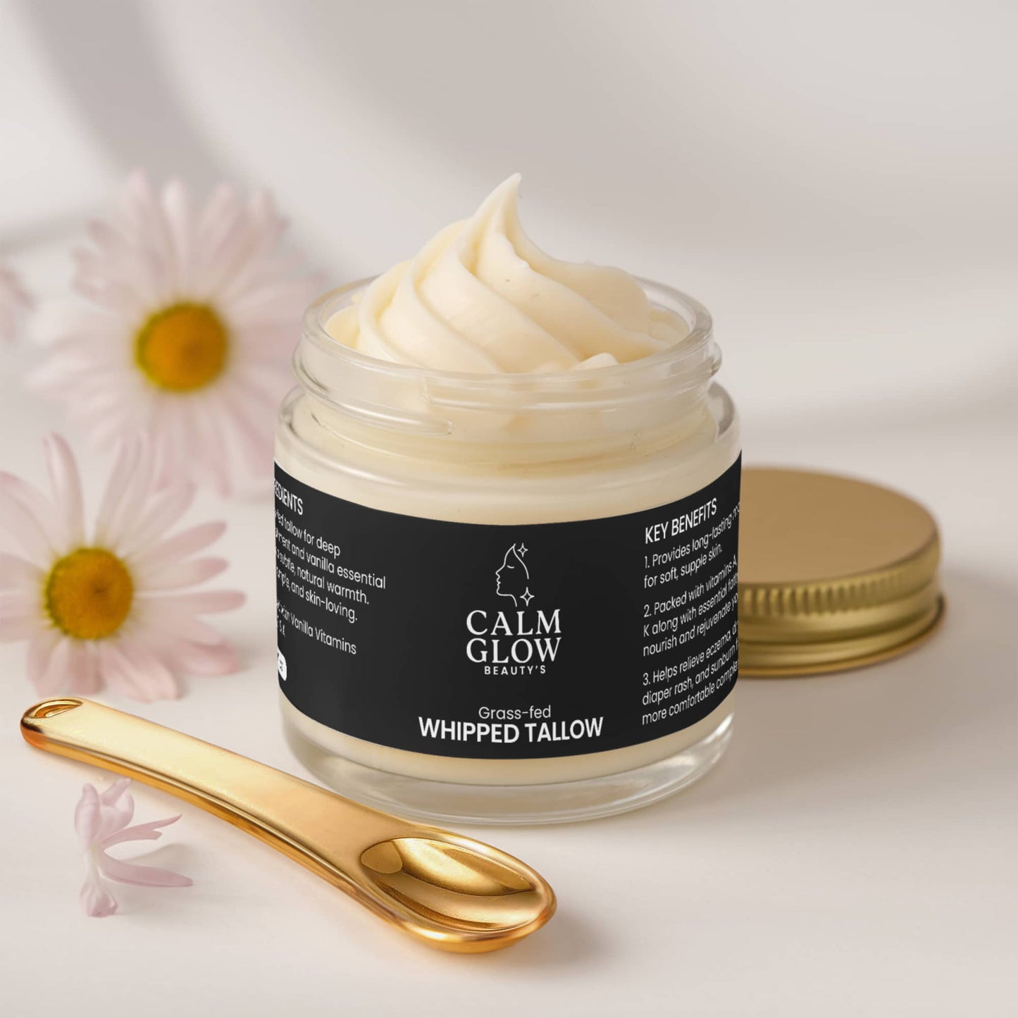 Whipped Grass-Fed Tallow Balm with Vanilla Bean